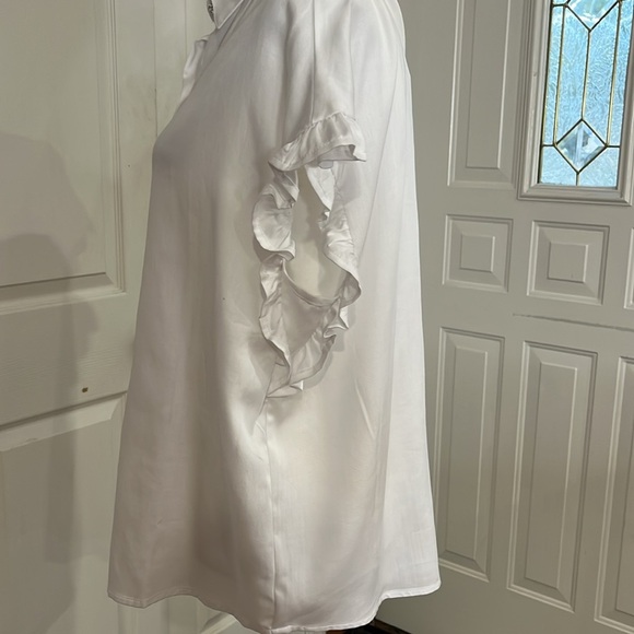 Hester & Orchard Women's Classic White Button-Up Blouse size M - Picture 3 of 7